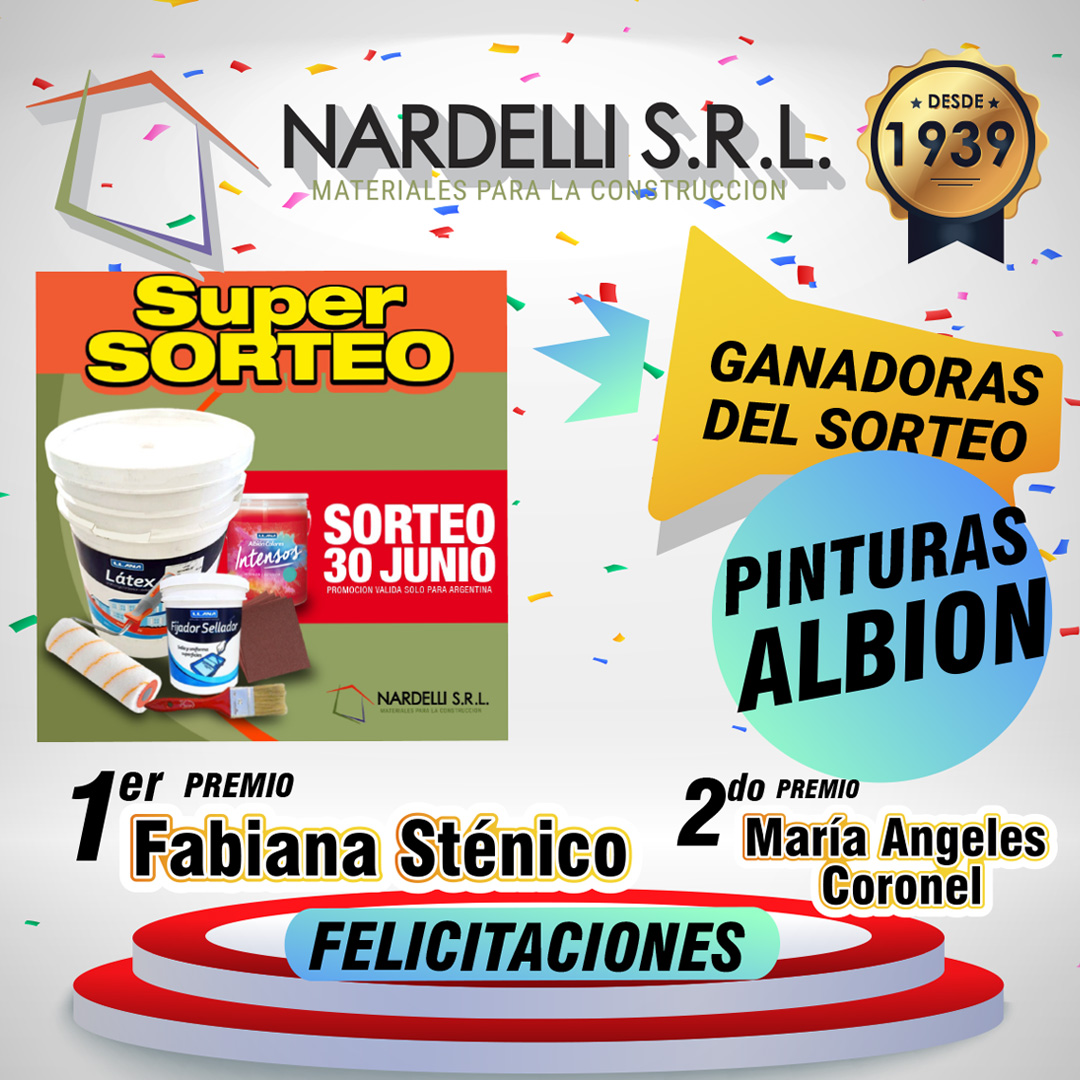 GANADORES SORTEO ALBION redes