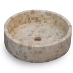 ACCECO Bacha Cilindrica Travertina med.38cm diam