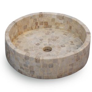 ACCECO Bacha Cilindrica Travertina med.38cm diam