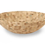 ACCECO Bacha Oval Marmo Travertino c/Vidrio (BA/TRAV. V/OVAL)