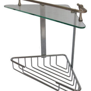 ACCECO Esquinero doble c/1 cristal cromo total ( BO-1019)