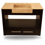 ACCECO Mueble ABRIL wengue travertino 80