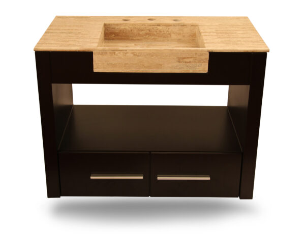 ACCECO Mueble ABRIL wengue travertino 80 - Imagen 1