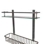 ACCECO Repisa canasto doble c/1 cristal cromo total ( BO-1047)