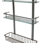 ACCECO Repisa canasto triple c/2 cristal. cromo total ( BO-1059