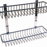 ACCECO Repisa doble c/2 canastos cromo total (BO-1090)