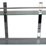 ACCECO Repisa doble c/2 cristales cromo total (BO-1053)