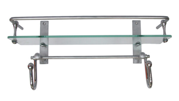 ACCECO Repisa perchero simple c/1 cristal cromo total (BO-1065) - Imagen 1