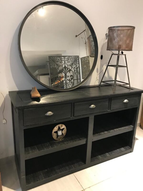 WhatsApp Image 2020-07-08 at 11.08.27 Consola madera maciza color negra - Imagen 1