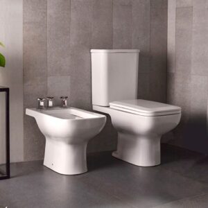 Inodoro Trento Largo con Tapa, Depósito y Bidet