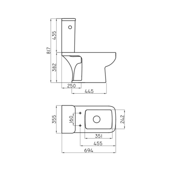 Inodoro Trento Largo con Tapa, Depósito y Bidet - Imagen 5